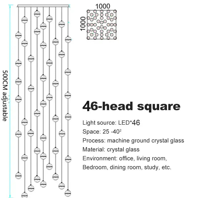 Crystal LED Living Chandelier