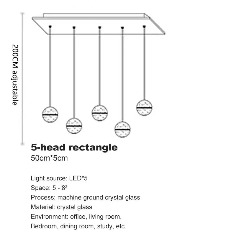 Crystal LED Living Chandelier