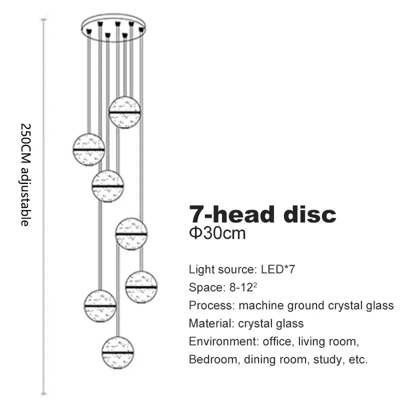 Crystal LED Living Chandelier