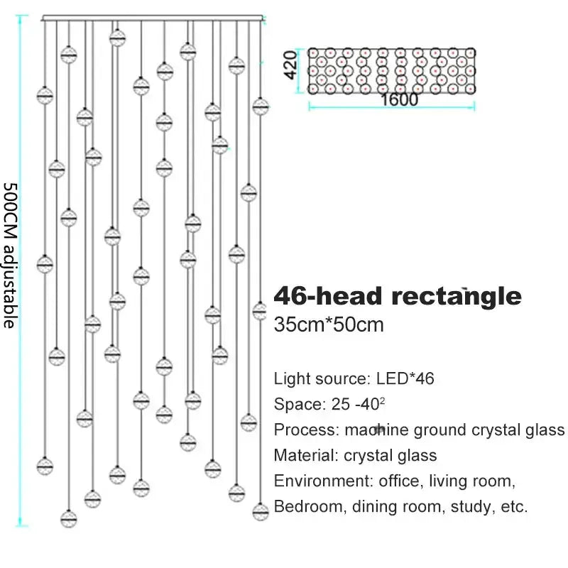 Crystal LED Living Chandelier