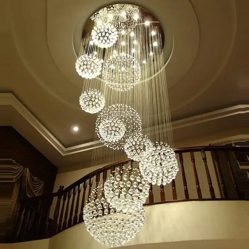 Industrial Crystal LED Chandelier
