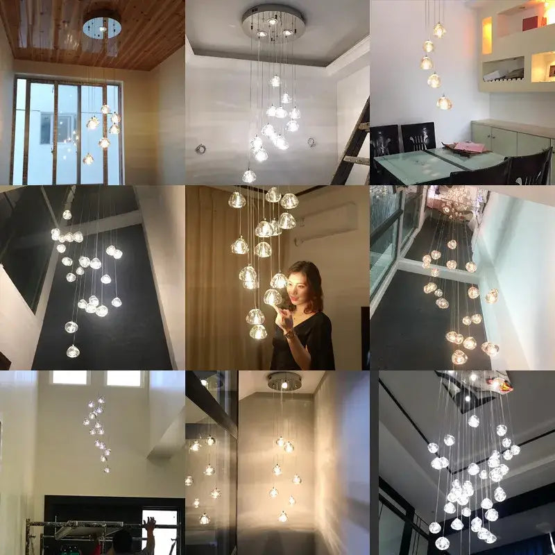 Nordic Crystal Staircase Chandelier
