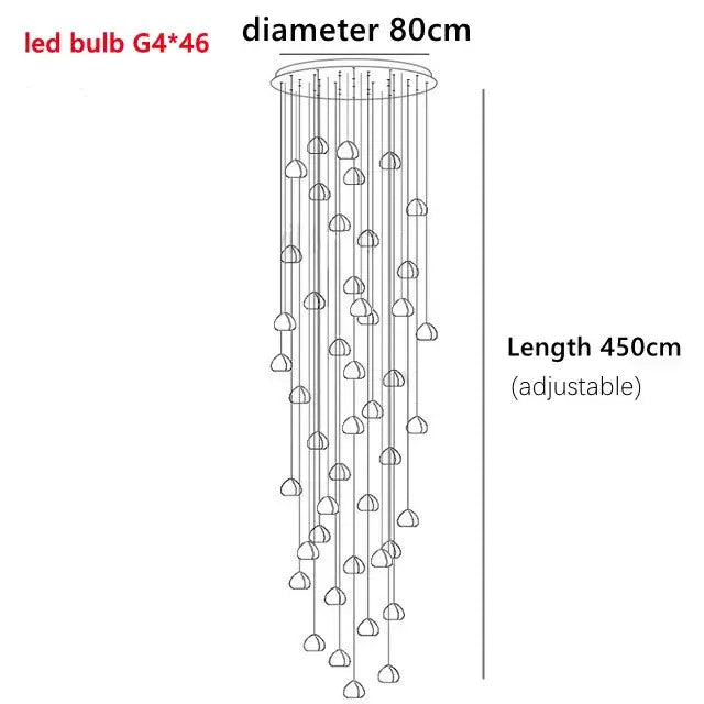 Nordic Crystal Staircase Chandelier
