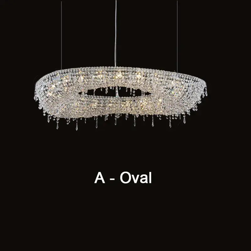 Crystal Bird Nest Chandelier with Adjustable Size