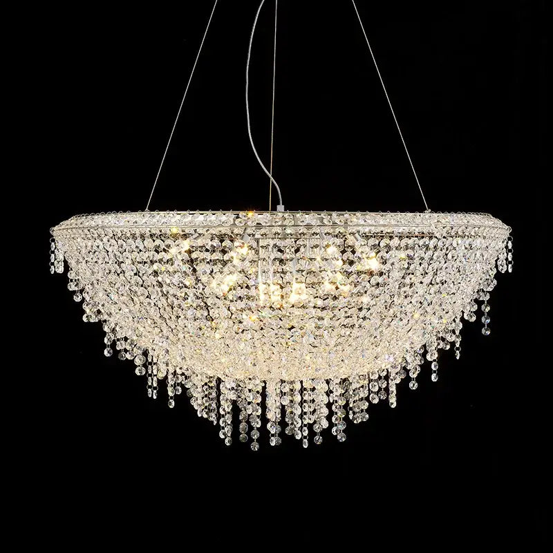 Crystal Bird Nest Chandelier with Adjustable Size
