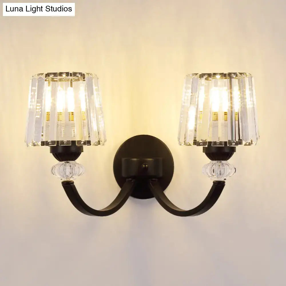 Crystal Black Gold Wall Lamp