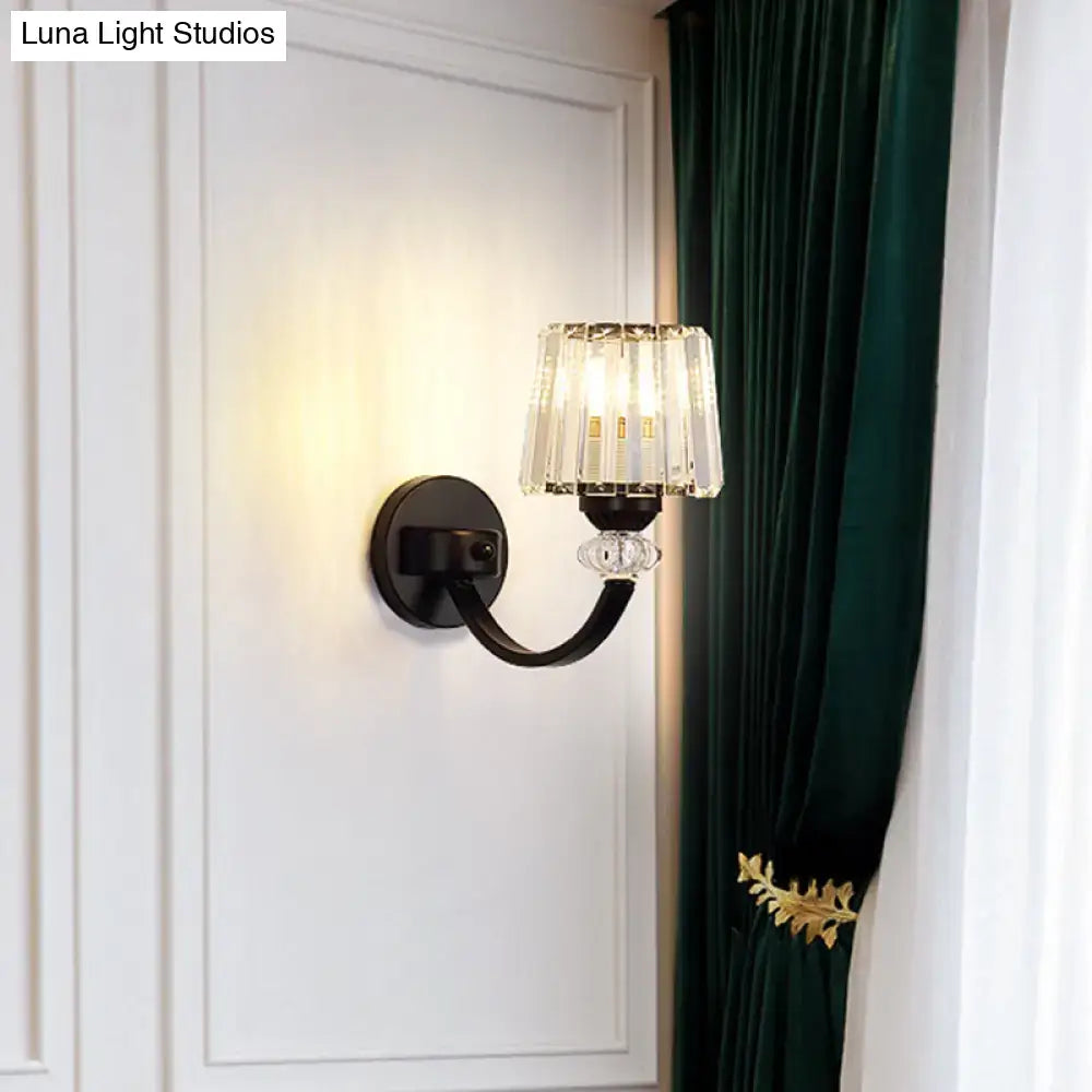 Crystal Black Gold Wall Lamp