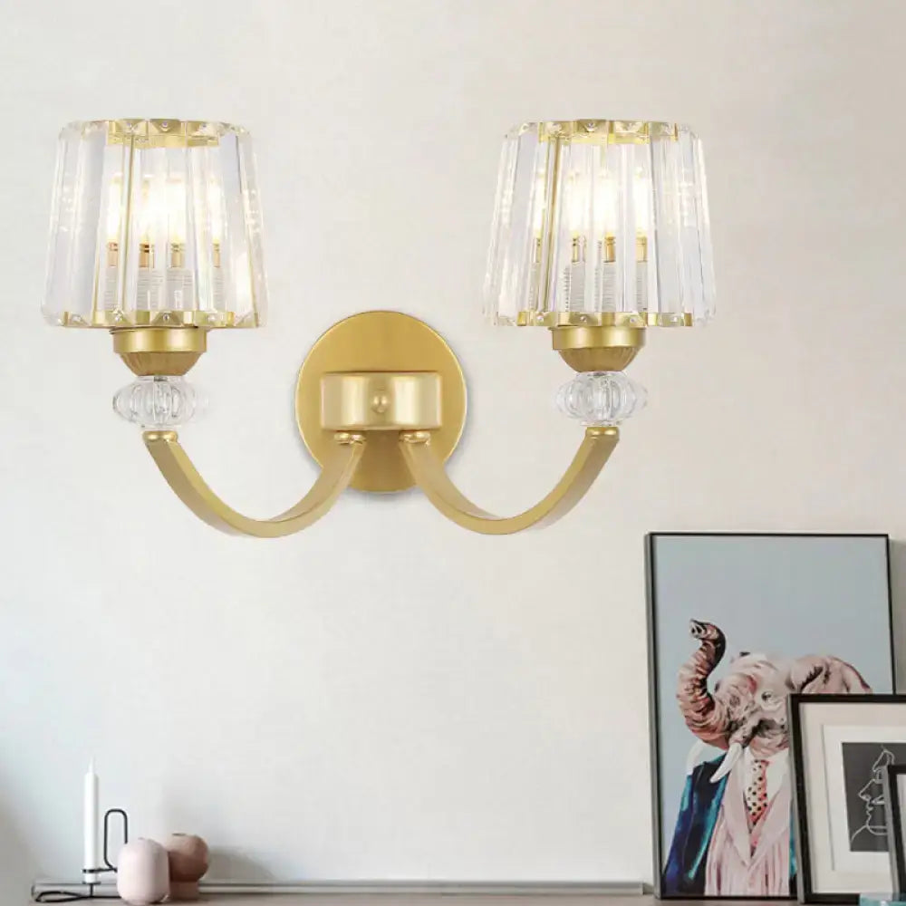 Crystal Black Gold Wall Lamp