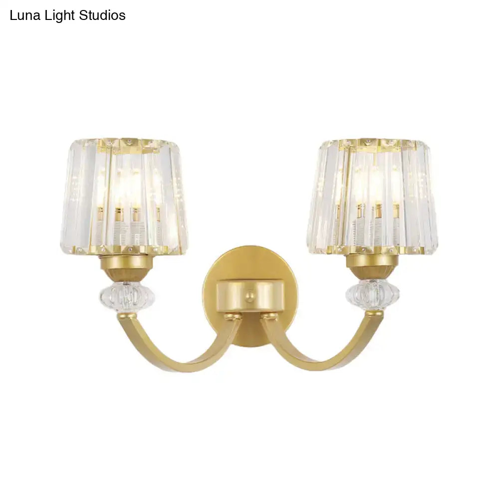 Crystal Black Gold Wall Lamp