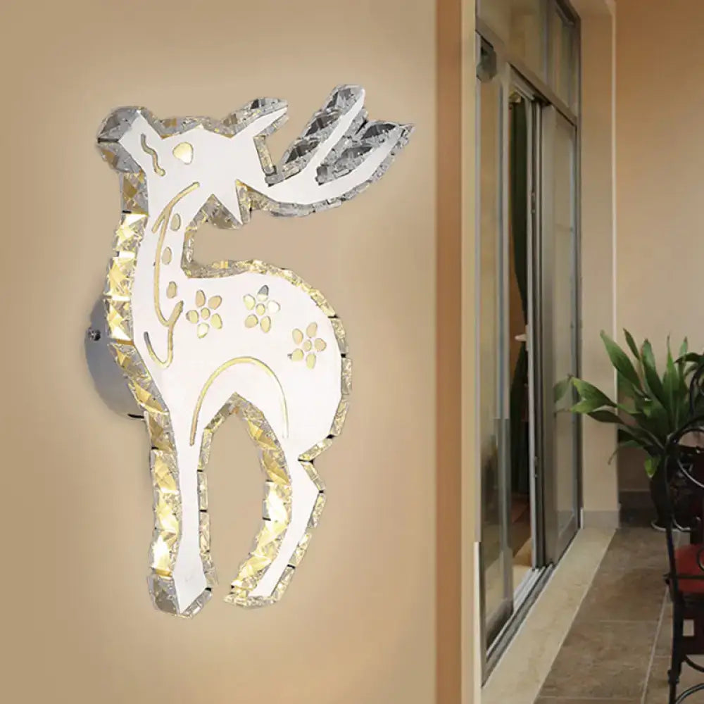 Crystal Elk Wall Sconce