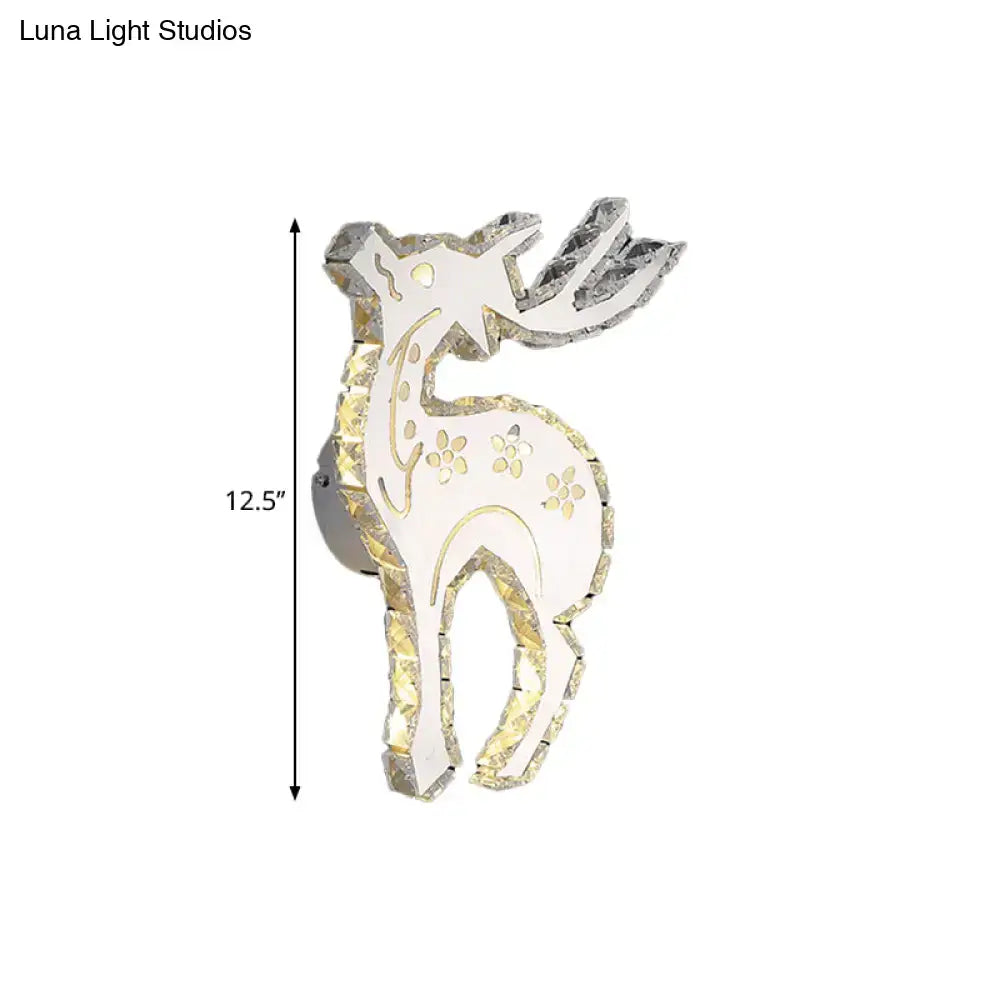 Crystal Elk Wall Sconce