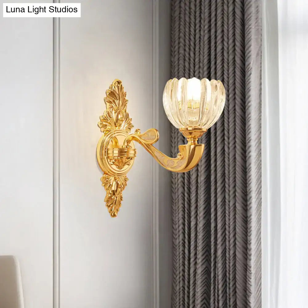 Crystal Gold Wall Sconce