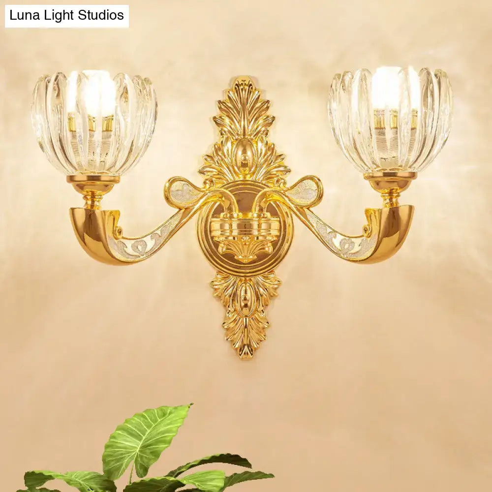Crystal Gold Wall Sconce