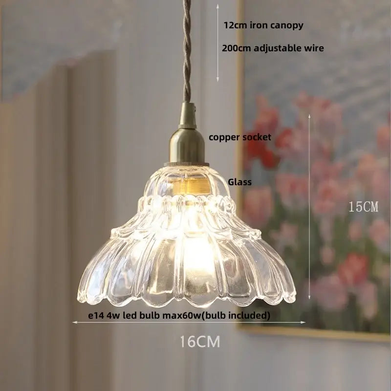 Crystal Brass Pendant Light with Cascading Beads