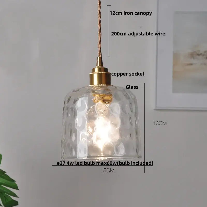 Crystal Brass Pendant Light with Cascading Beads