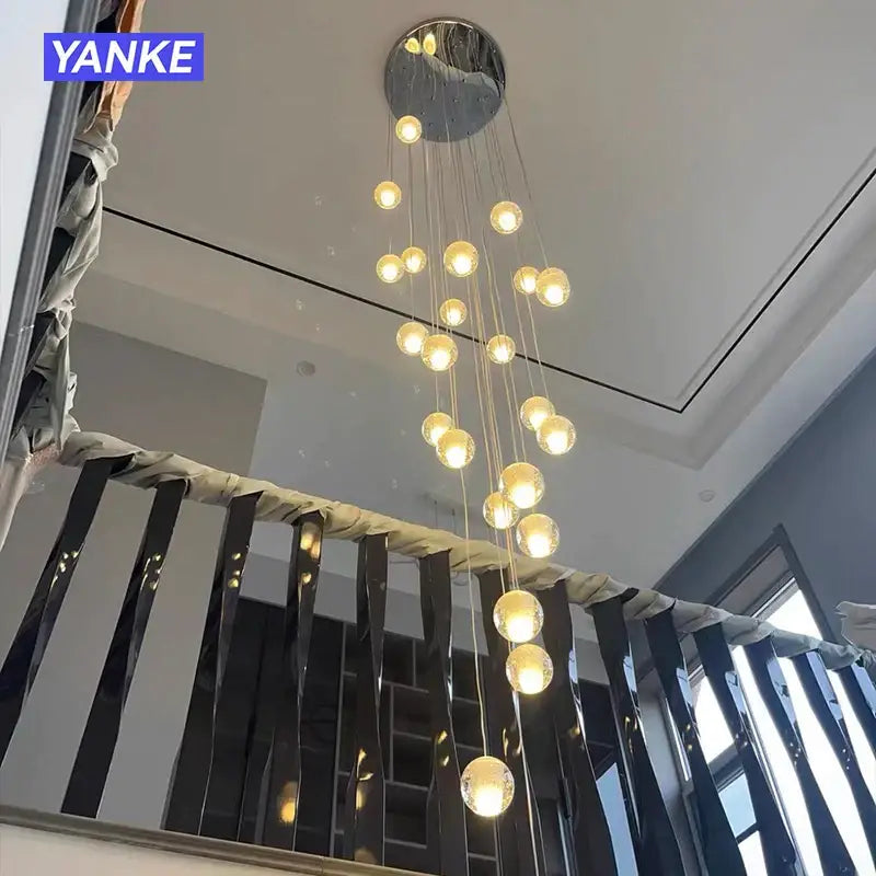 Crystal Bubble Pendant Light for Hospitality Settings