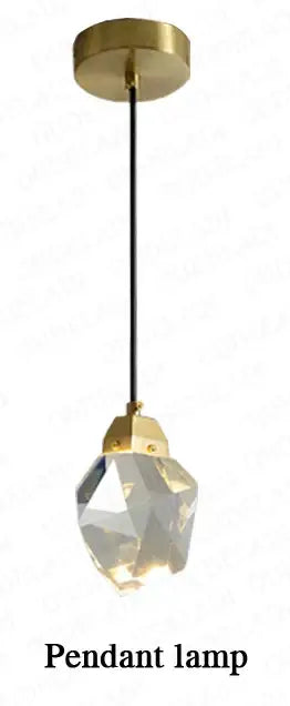 Copper Crystal Bedroom Wall Lamp