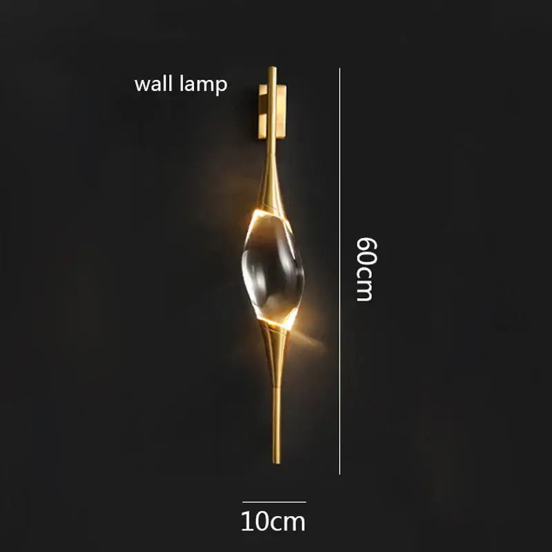 Crystal Copper Wall Sconce