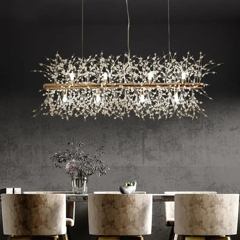 Golden Dandelion Chandelier