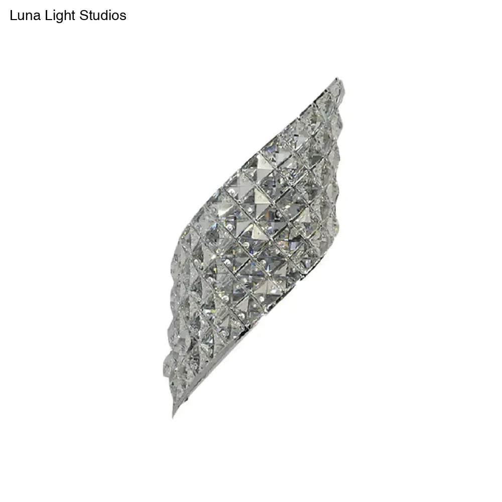 Silver Crystal Stainless Wall Sconce