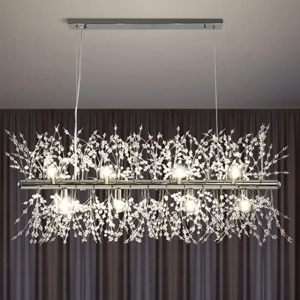 Chrome Gold Flower Ceiling Lamp