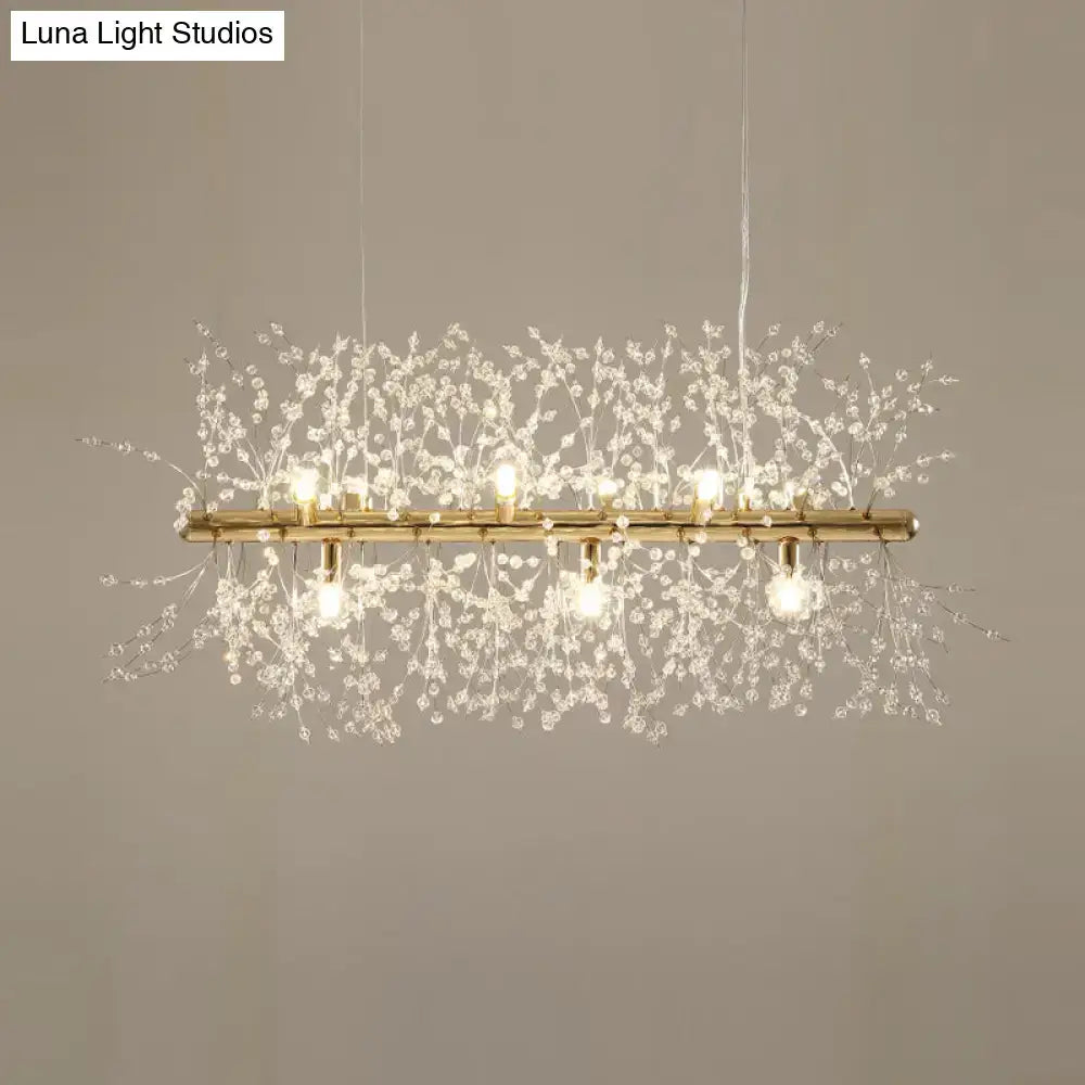 Chrome Gold Flower Ceiling Lamp