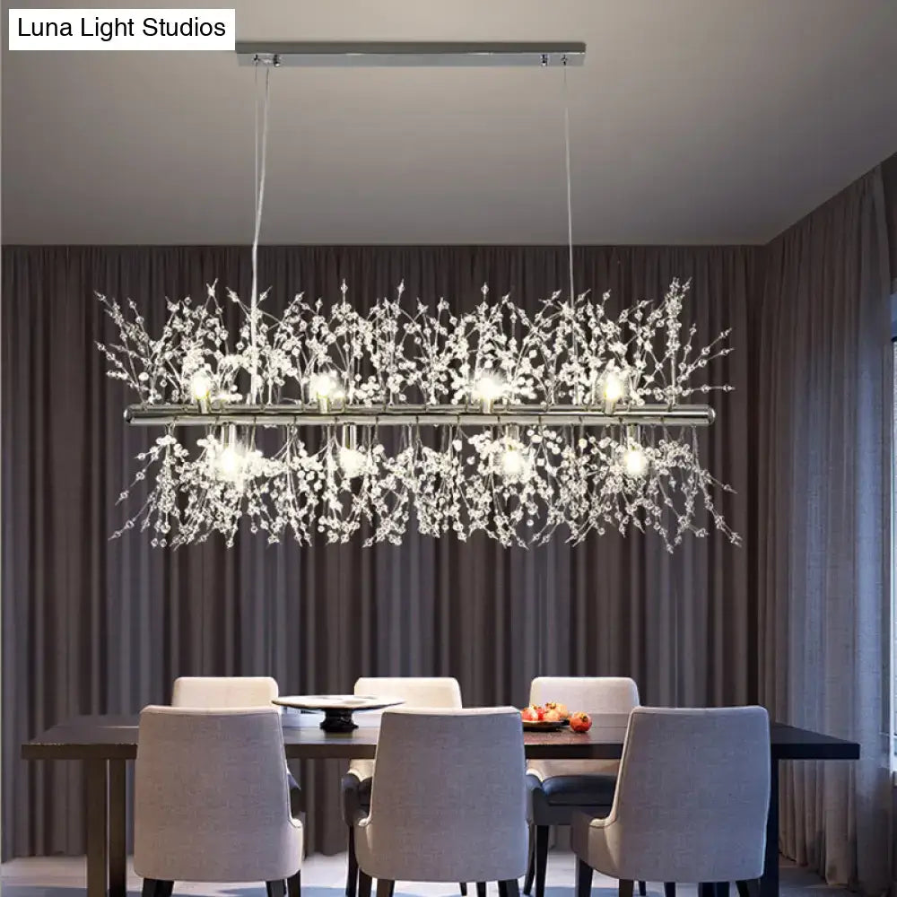 Chrome Gold Flower Ceiling Lamp