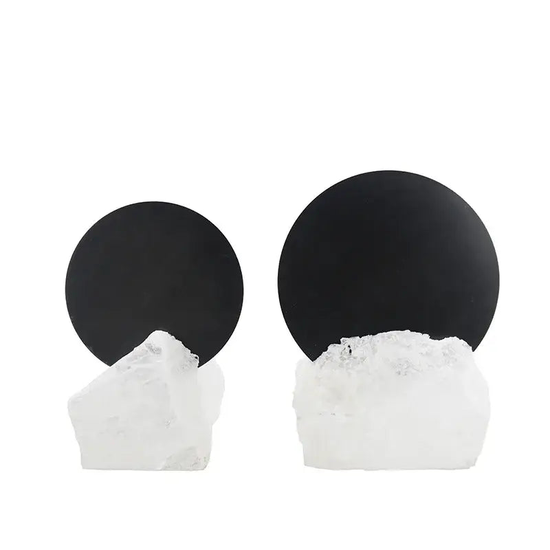 Crystal Metal Geometric Bookends