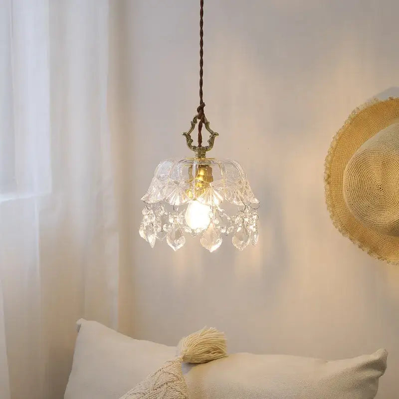 Brass Crystal Pendant Lamp