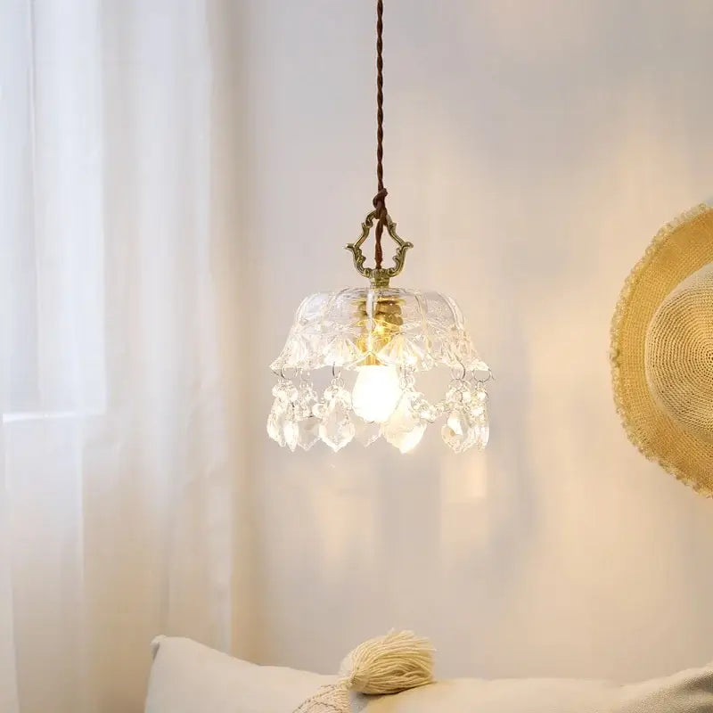 Brass Crystal Pendant Lamp