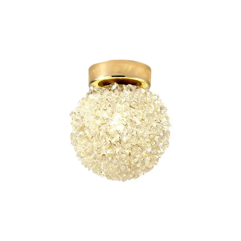 Gold Crystal Globe Ceiling Light