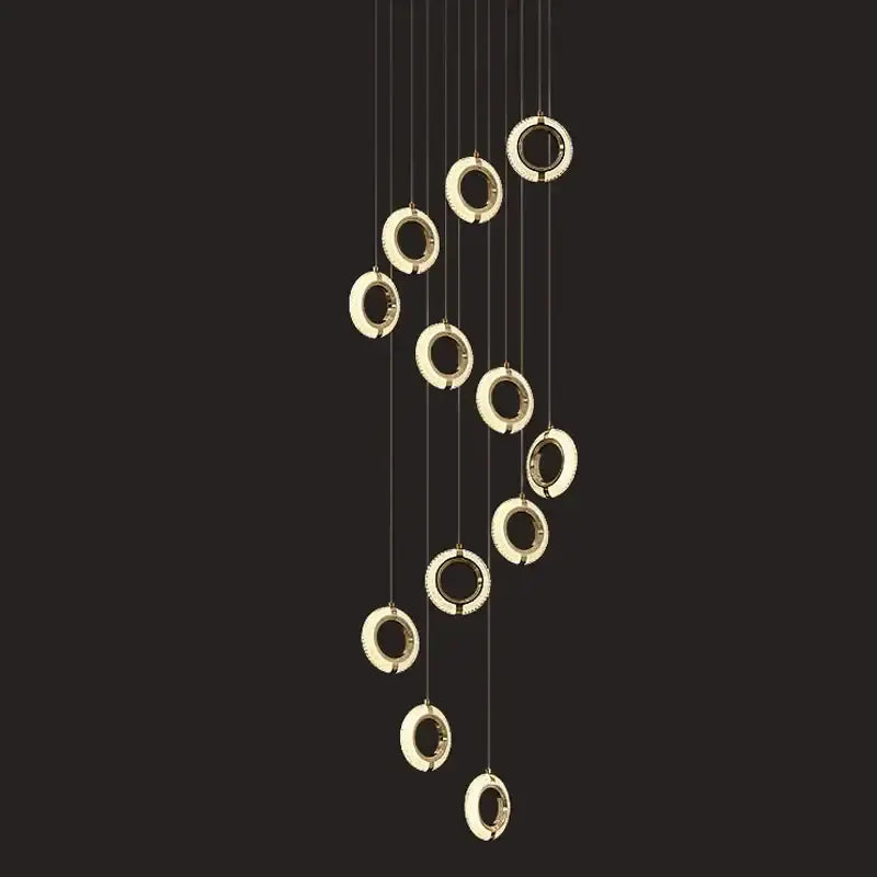 Gold Crystal LED 30-Light Dining Room Chandelier