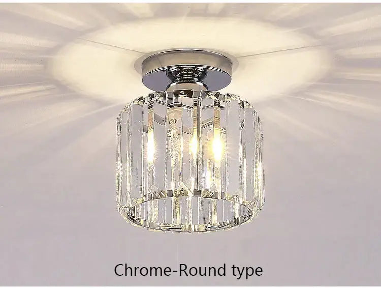 Crystal Black Cube Ceiling Light