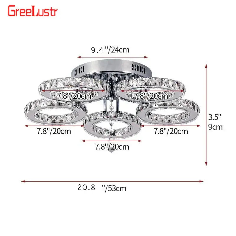 Crystal Ring Ceiling Chandelier