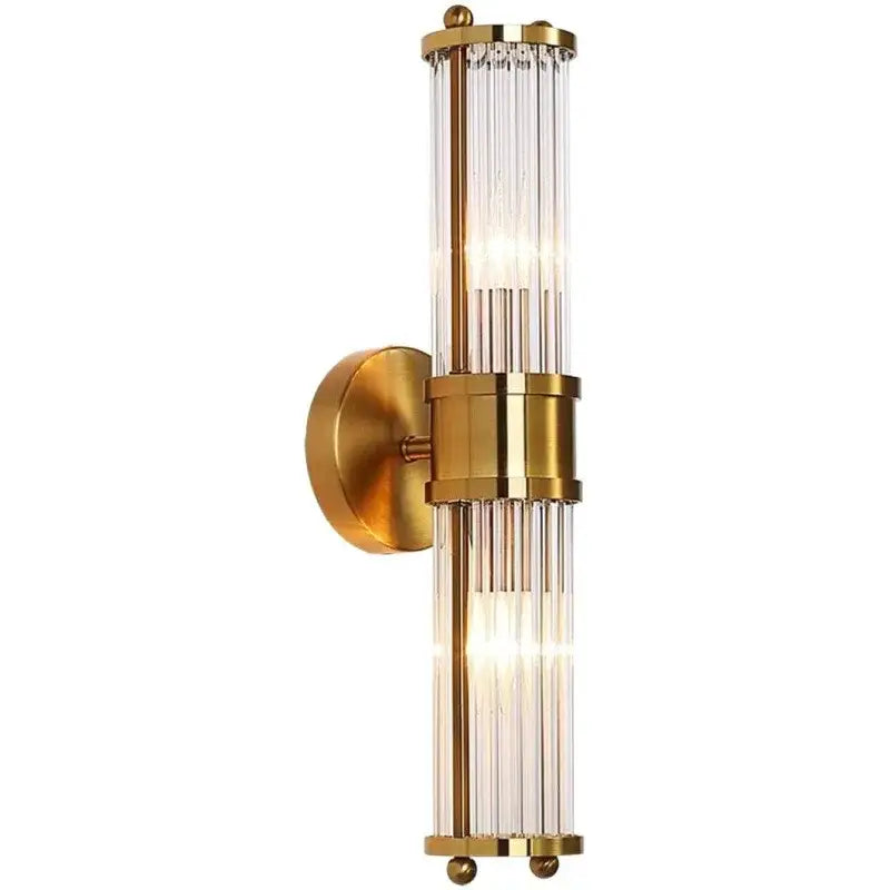 Gold Crystal Rod Bedroom Wall Sconce