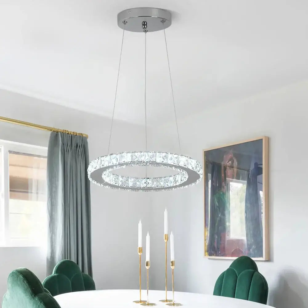 Crystal Adjustable Dining Area Pendant Chandelier