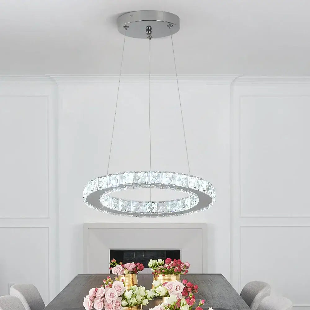 Crystal Adjustable Dining Area Pendant Chandelier