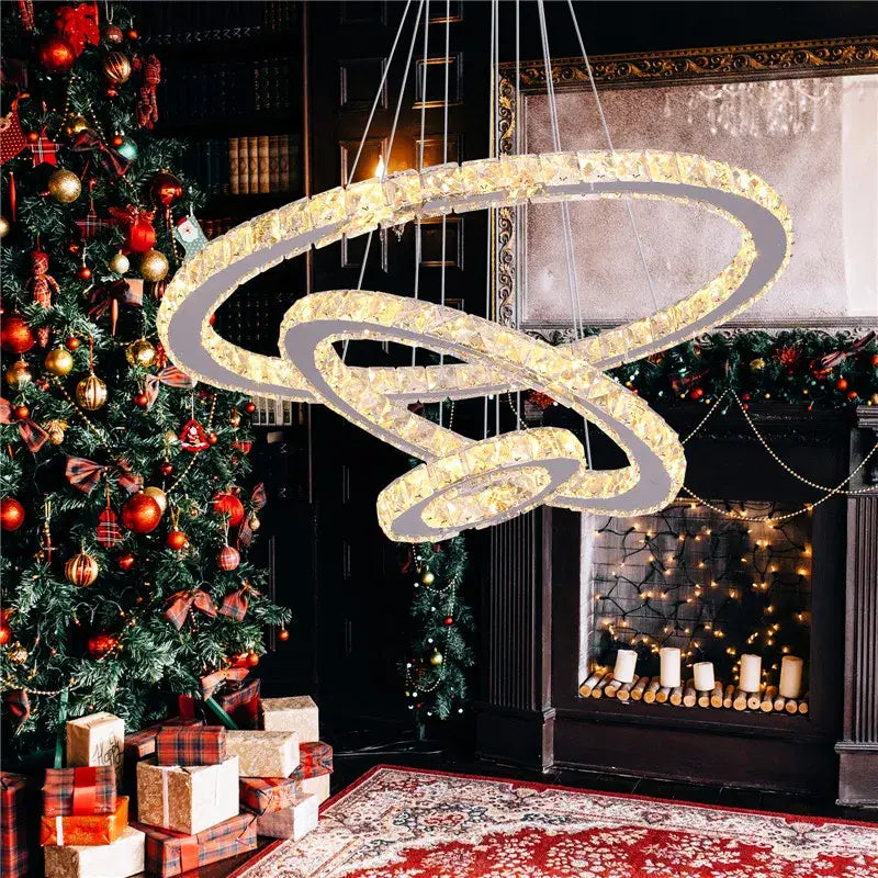 Double Ring Crystal Chandelier