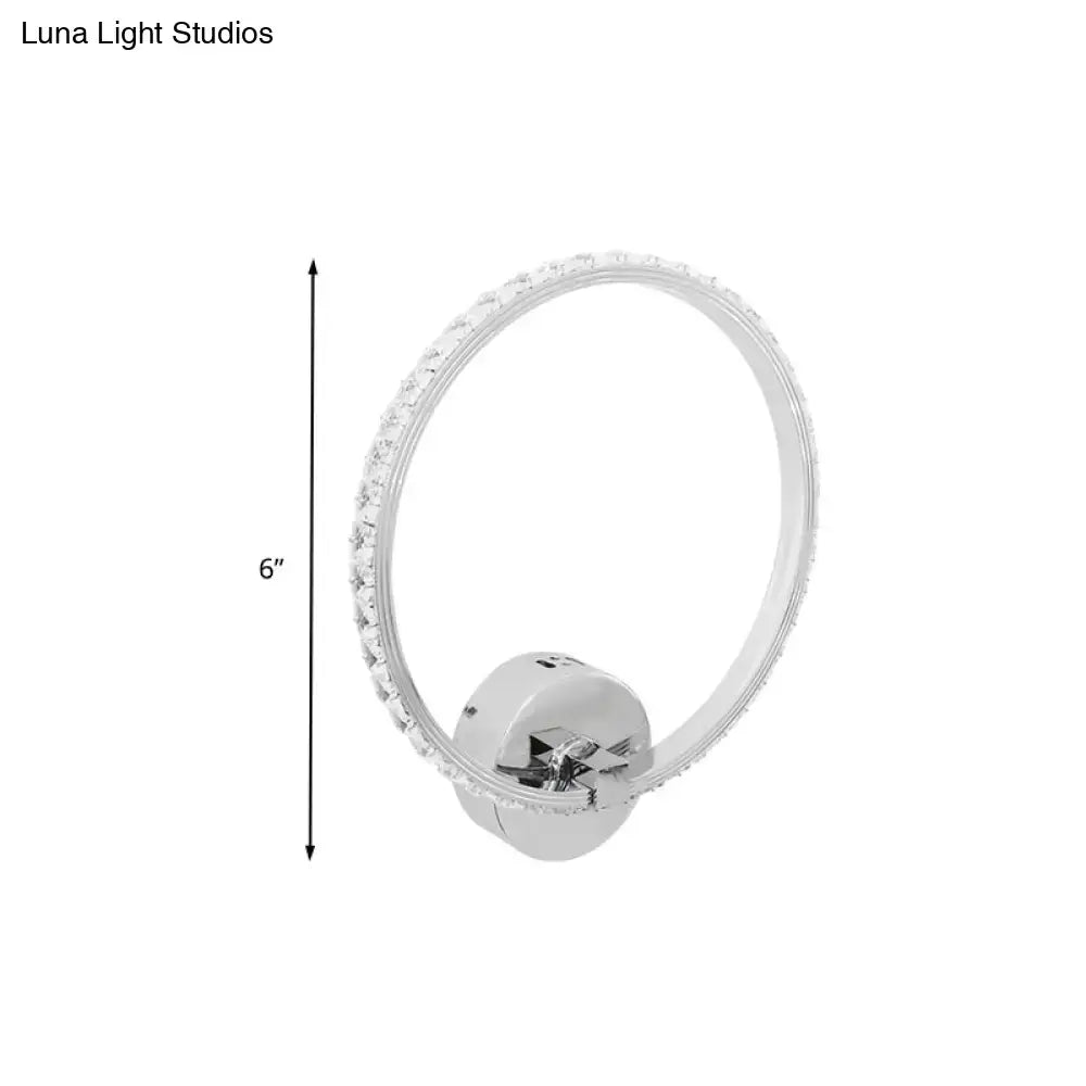 Chrome Crystal 10-Inch Wall Sconce