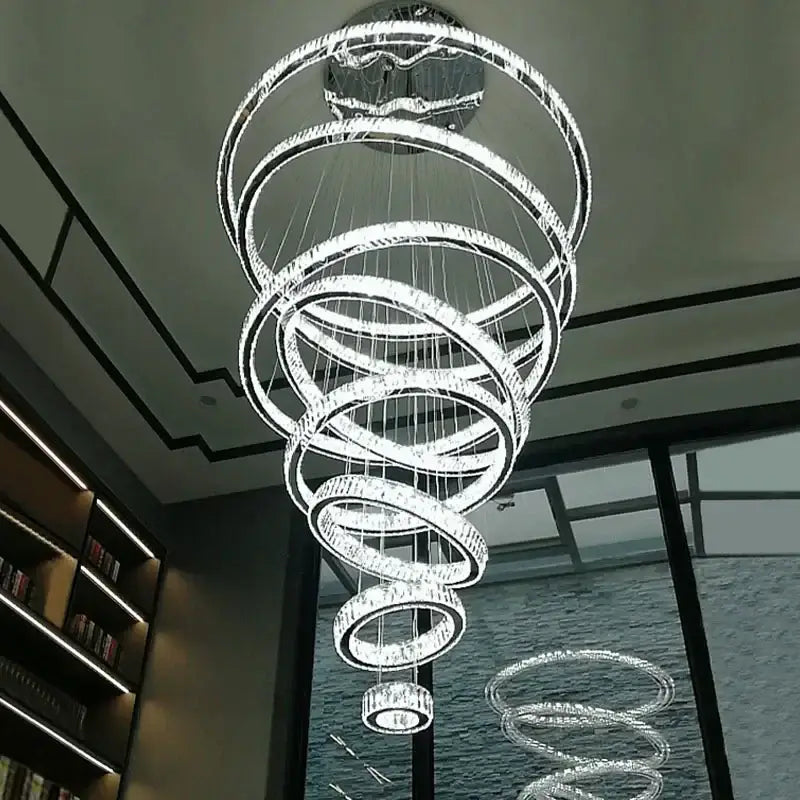 Gold Crystal Ring 80cm Chandelier
