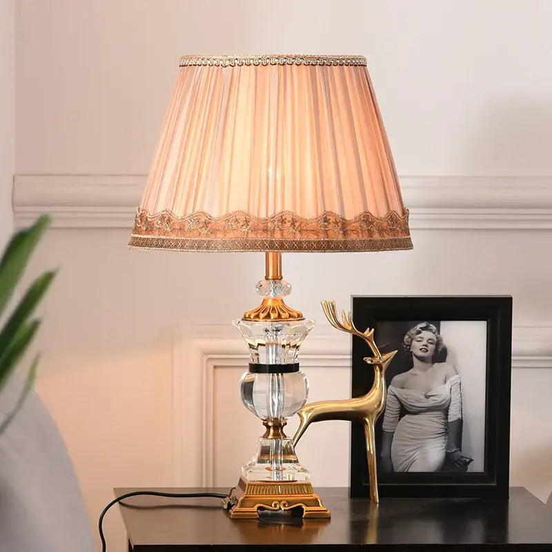 Gold Crystal Table Lamp