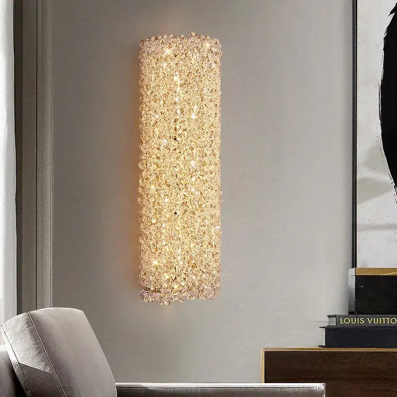 Gold Crystal Wall Sconce 60cm for Minimalist Interiors