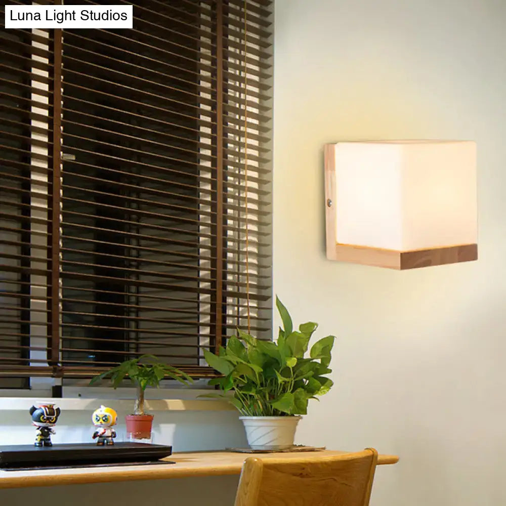 White Cube Wall Sconce