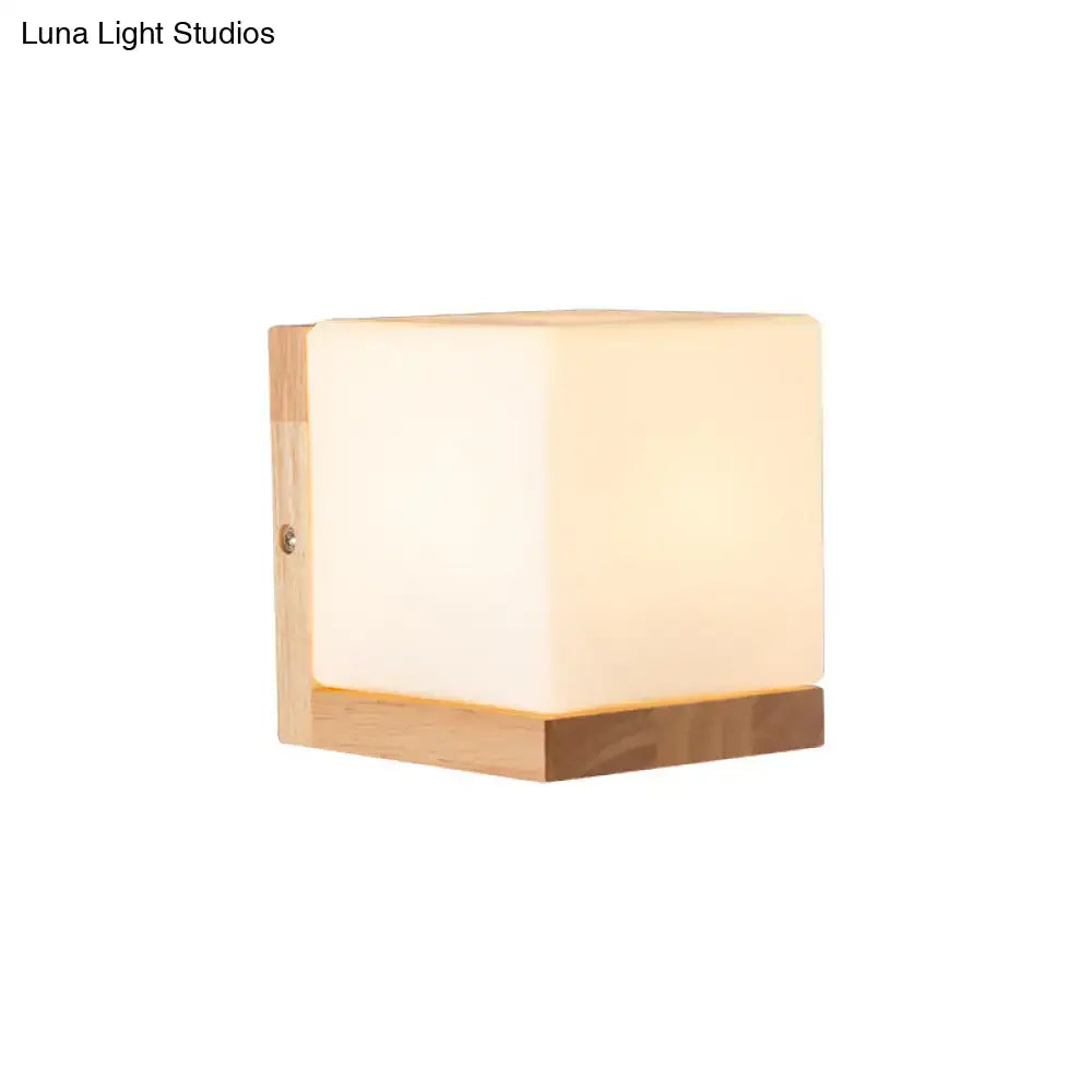 White Cube Wall Sconce