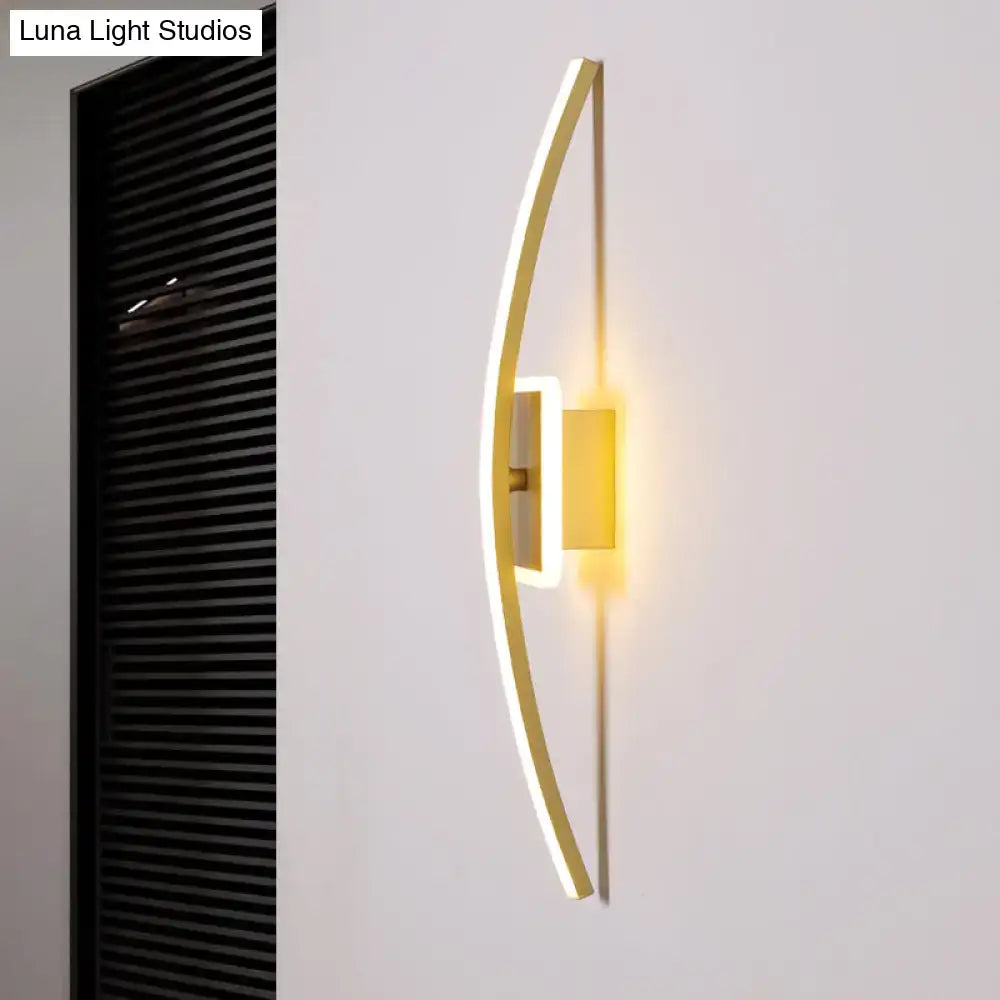 Gold Coffee Linear Wall Sconce
