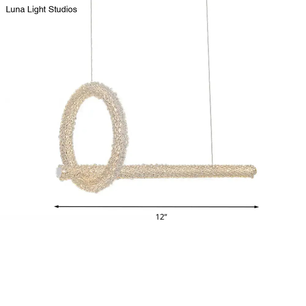 Brass Crystal Ceiling Pendant
