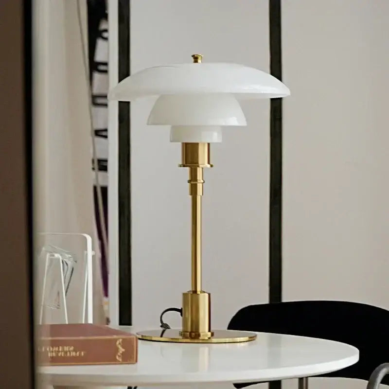 Amber Glass Desk Lamp