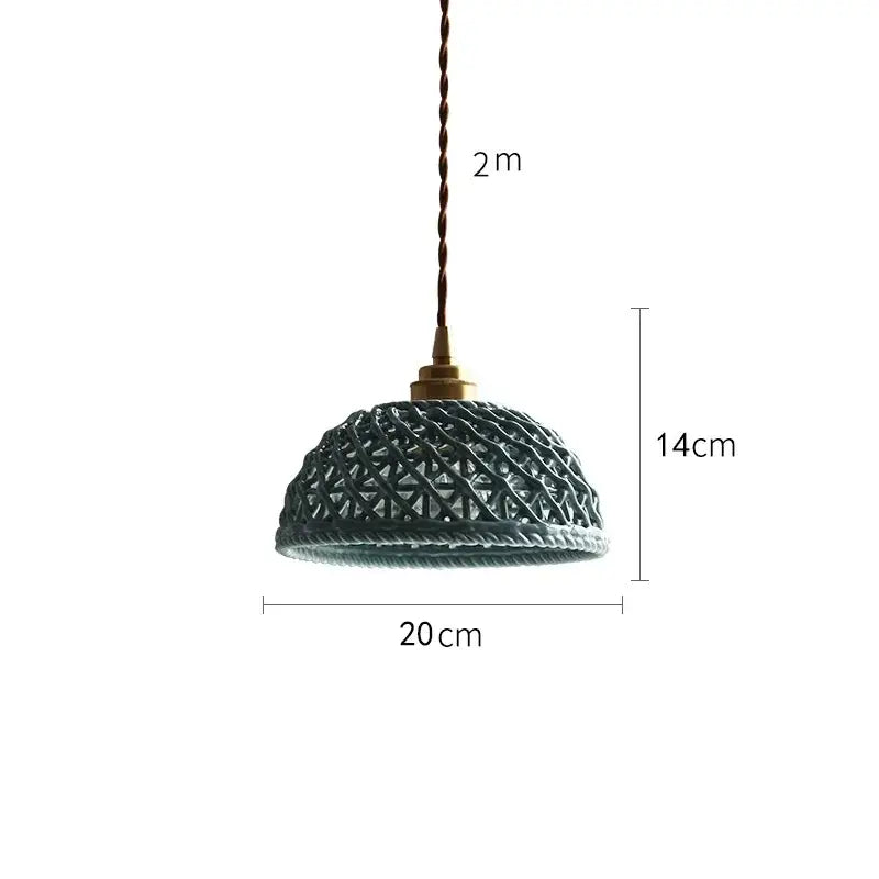 Gray Ceramic Pendant Light with Dual-Head Design