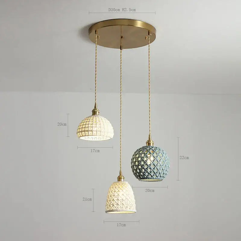 Gray Ceramic Pendant Light with Dual-Head Design