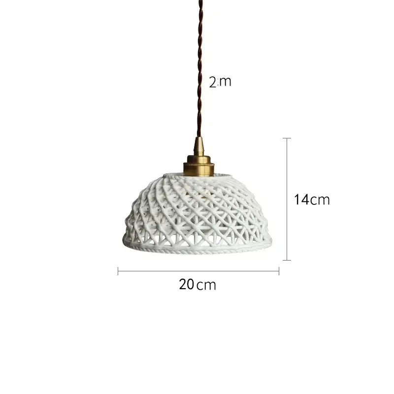 Gray Ceramic Pendant Light with Dual-Head Design